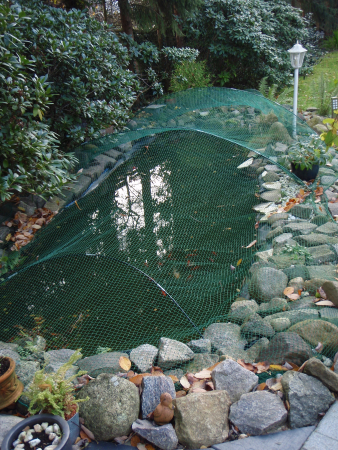 Teichabdecknetz / Greifvogelabwehrnetz 100 mm Maschenweite  20,00 m x 15,00 m