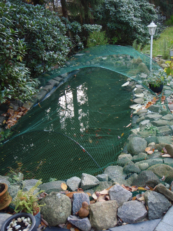 Teichabdecknetz / Greifvogelabwehrnetz 100 mm Maschenweite  20,00 m x 15,00 m